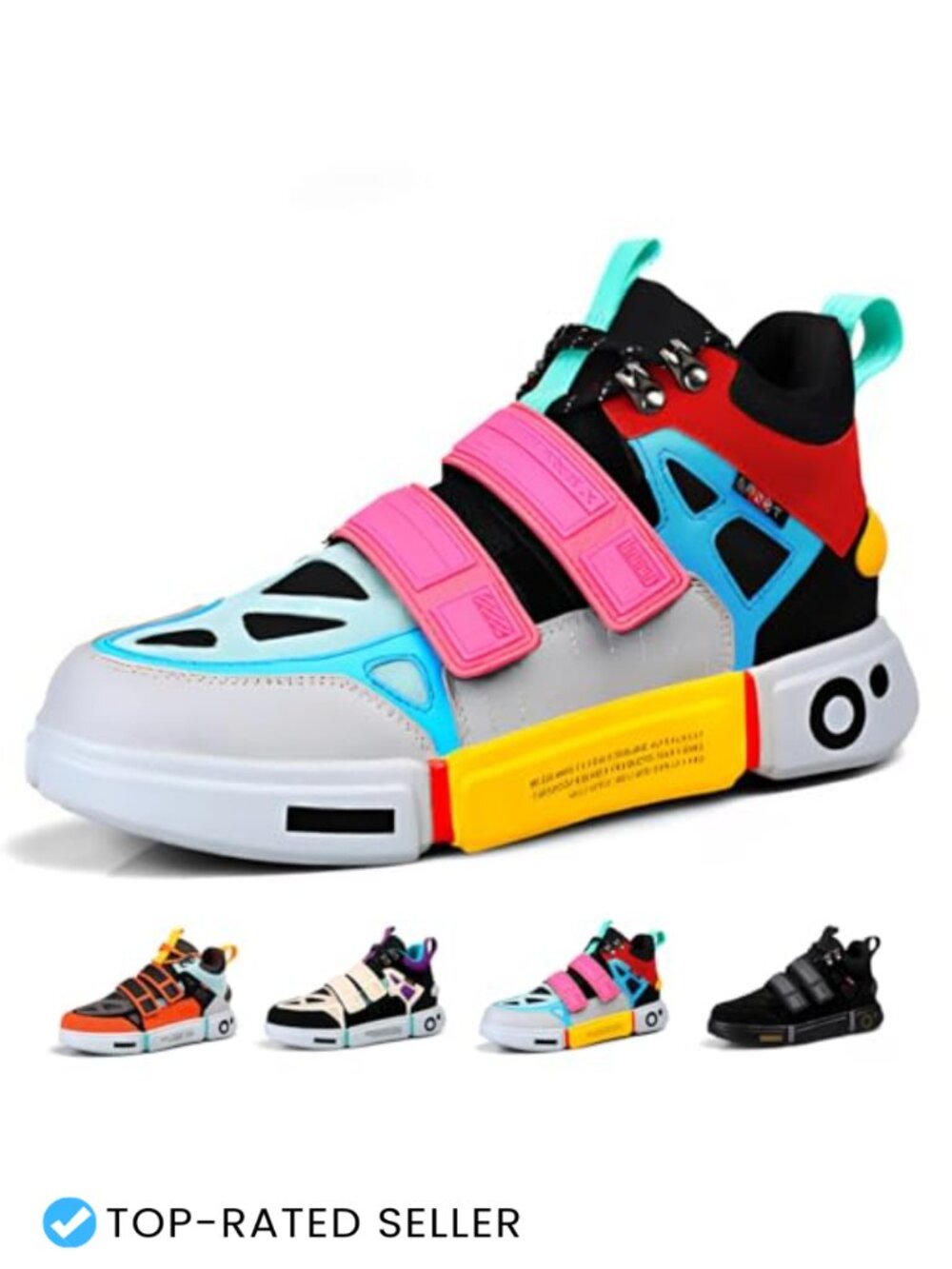 Faux Leather Chunky Platform Sneakers Unisex Fashion Aesthetic Walking Dancing